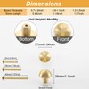 Flybath 5 Pack Mushroom Cupboard Door Knobs Cabinet Solid Brass