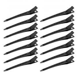 40 Pcs Duck Bill Clips, 3.5 Inch Hair Clips for Women, Rustproof Metal Alligator Curl Clip with Holes for Hair Styling, Coloring, Salon Use for Thick Hair & Thin Hair, Black