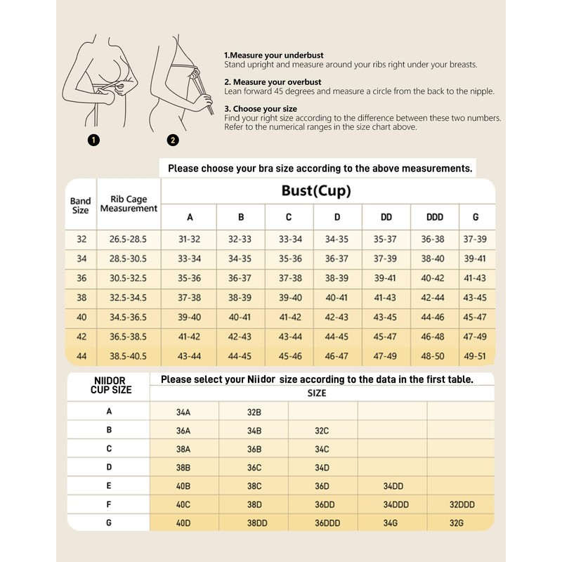 Niidor Backless Strapless Bra Push Up Invisible Bra Nude