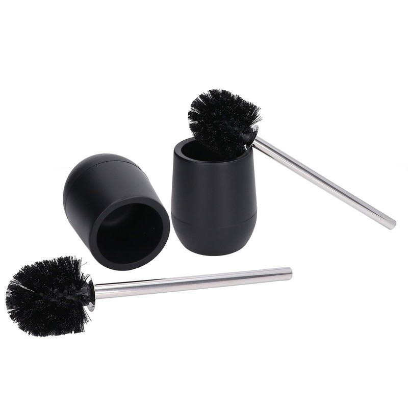 2Pcs Toilet Brush Robust Lockable Threads Efficient Safe Durable Material