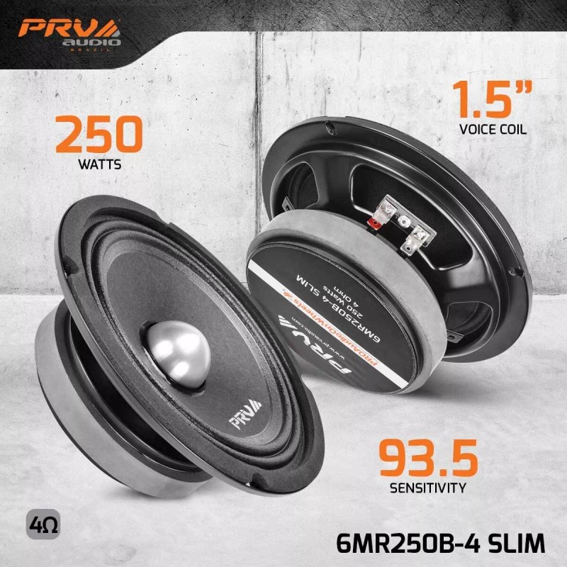 PRV Audio 2x PRV Audio 6.5" Midrange Bullet Shallow Car