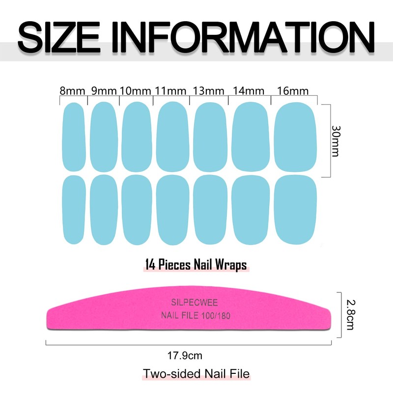 SILPECWEE 20 Sheets Easter Nail Wraps for Women Candy Color