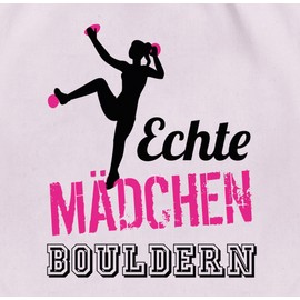 Shirtracer - Gym Bag Backpack - Real Girls Bouldering Fuchsia / Black, 05 Pastel Pink, Unit size