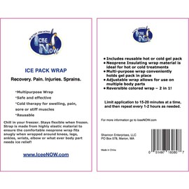 IceeNOW Ice Pack! Cold Therapy for Pain, Swelling or Stiff Muscles-Reversible with Two Different Fun Colors! (Pink/Purple). Plus - use a Hot Pack as Well!