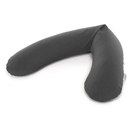 Theraline Replacement Cover for the Original Pregnancy Pillow and Nursing Pillow, Nursing Pillow Cover 190 cm, Bamboo Collection Bamboo Viscose and Organic Cotton, Colour: Melange Anthracite