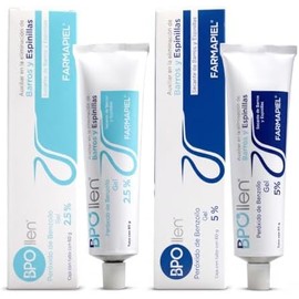 BPOllen Kit Gel Peróxido de Benzoilo 2.5% + 5% Dos concentraciones, acné, granos, espinillas y puntos negros, uso facial y corporal