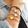 Clepsidra® Pulseras de mujer plateadas o rosadas personalizadas con inicial.