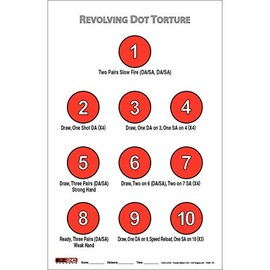 EZ2C Dot Torture Drill Target Games 11"x17" Paper Targets for Shooting USA Made Compatible with Pistols & Handguns for Indoor & Outdoor Gun Range Target (Double Action Revolver Game, Pack of 25)
