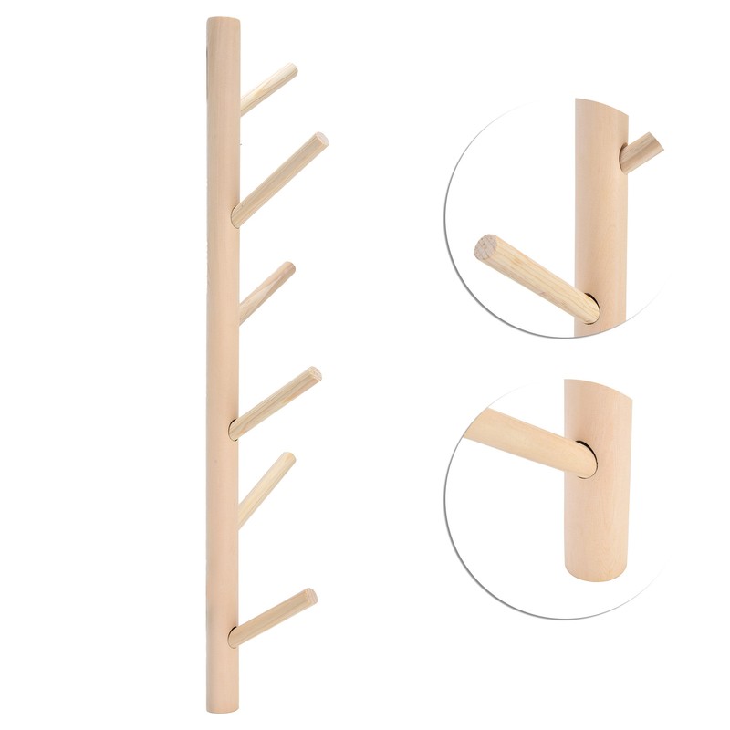 Punch Free Wall Mounted Coat Rack Towel Hanger Tree Branch