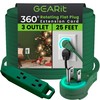 GEARit 360 Rotating Flat Plug Extension Cord with 3 Outlets