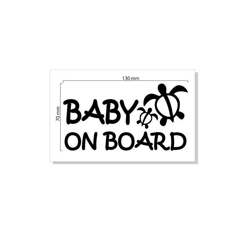 nc-smile ハワイアン ステッカー ベビーオンボード BABY ON BOARD ホヌ (ブラック)