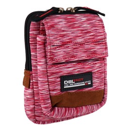 Sankyo Corporation DBLTACT Spandex Series Multi-Storage Case, 2 Pockets, Red DT-MSK06-KR