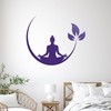Vinyl Wall Decal Yoga Room Buddha Silhouette Meditation Room Buddhist