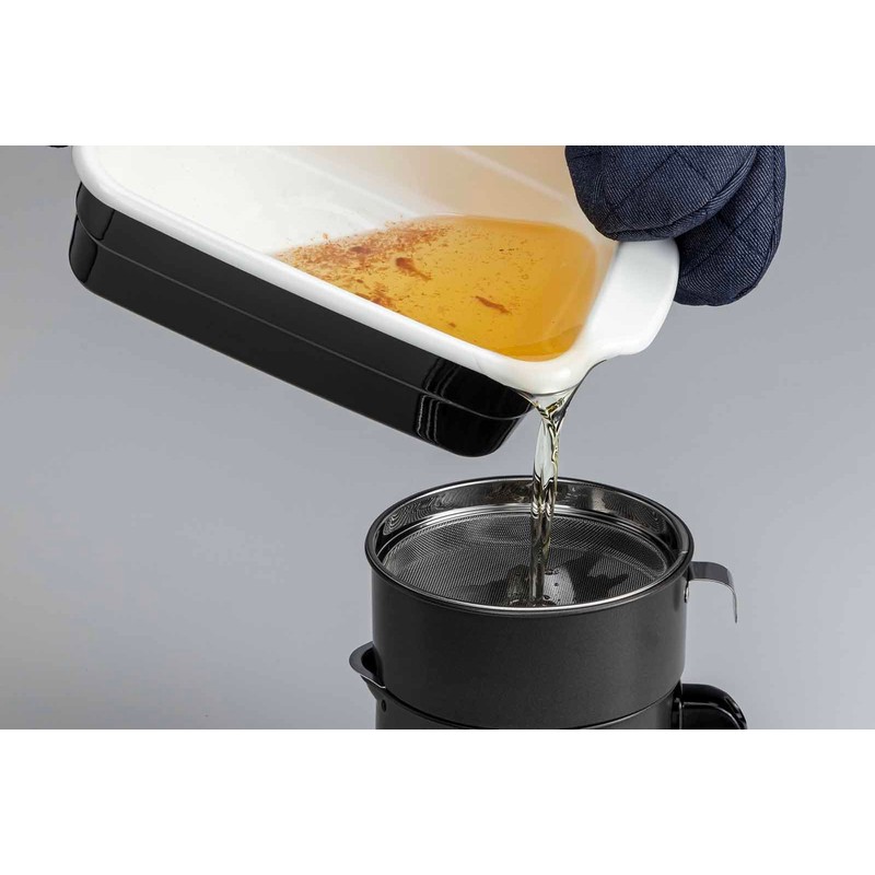 Takagi Metal Hollow Tempura Pot Square 11.2 x 6.3 x
