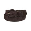 CTM Men's Elastic Braided Belt with Covered Buckle (Big &