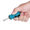 Mini Stubby Screwdriver, Magnetic Dual Purpose Crossing Slot Bits Screwdriver,