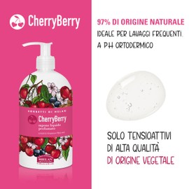 Helan I Sorbetti CherryBerry – Revitalisierung, Scented Body Cream mit Antioxidanten Vitamin C & E, Blackcurrant, Black Cherry – Gentle Moisturiser & Body Milk mit Sweet Almond Oil – Made in Italy,