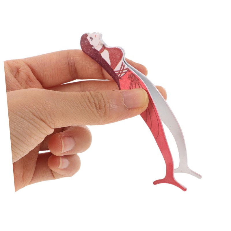 FRCOLOR 4pcs Mermaid Design Lash Tweezers for Easy False Eyelash