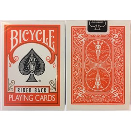Bicycle Orange Rider Back Playing Cards Poker Size Deck USPCC