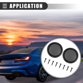 Motoforti Universal Speaker Grill Cover, Subwoofer Cover Grill, 6.5", Metal,Plastic, Black, 2pcs