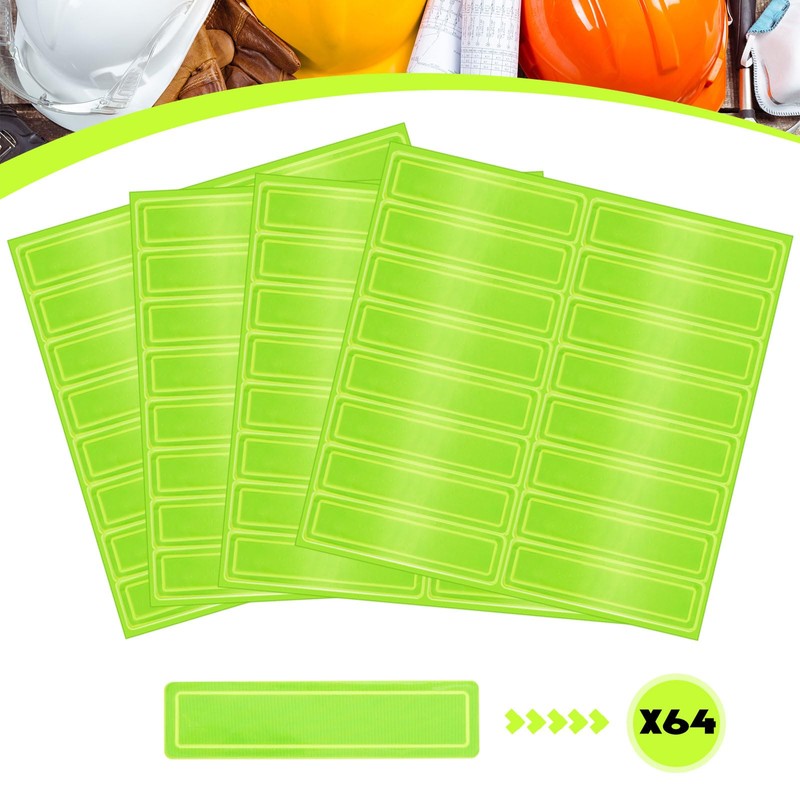 Kanayu 64 Pcs Hard Hat Stickers Safety Stickers Construction Adhesive