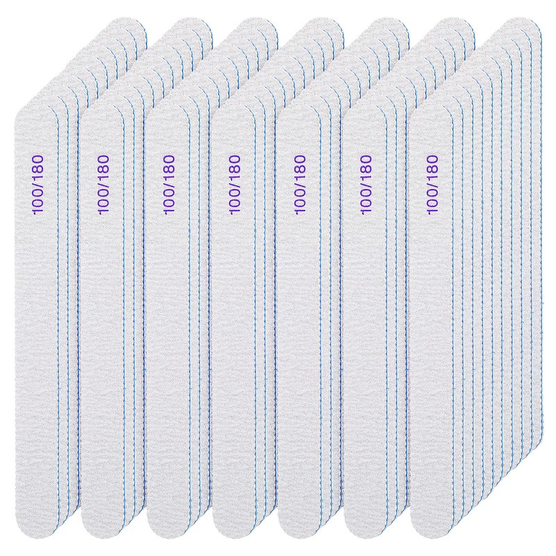 200 limas de uñas de grano 100/180 de doble cara,
