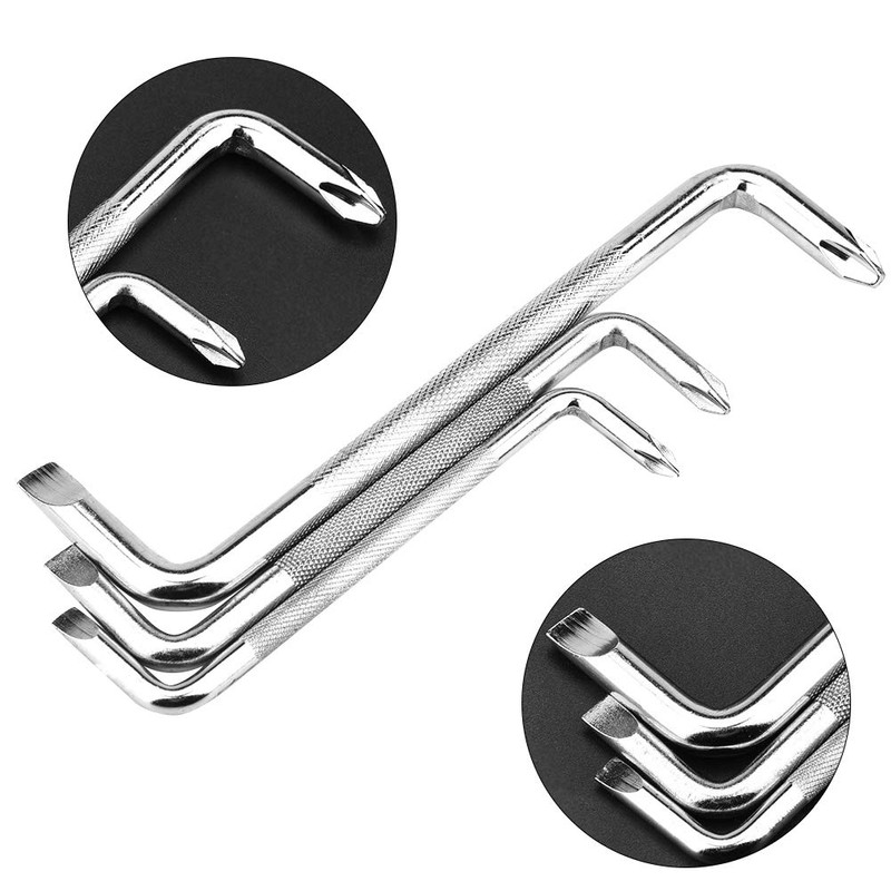 3 Piece Offset Screwdriver Set, Right Angle Screwdriver, Magnetic Right