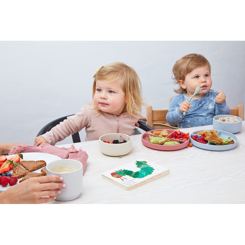 dollop - tazón de silicona con ventosa (azul pizarrón)