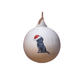 Image Industry Labradoodle Black Ceramic Bauble - Tree Decoration - Christmas Decorations Dog Gift - Dog Lovers