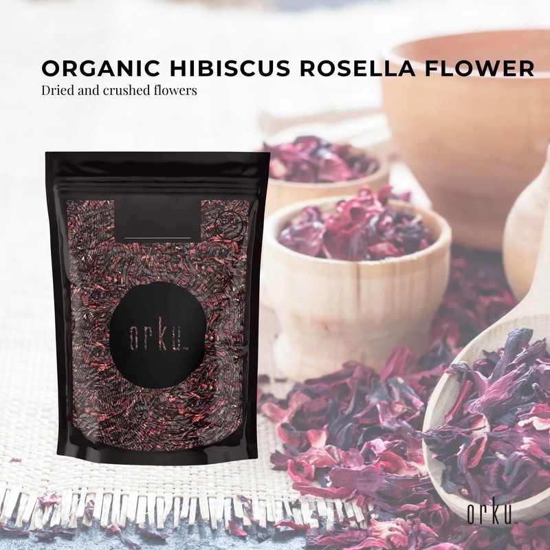 400g Organic Hibiscus Rosella Flower Crushed - Dried Herbal Tea