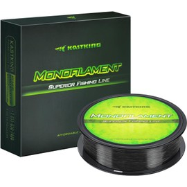 KastKing Línea de pesca de monofilamento premium, Mamba negra, 300 yardas, 20 libras