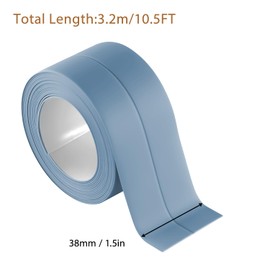 3 Rolls 10.5 Feet Caulk Tape Waterproof Sealing Self Adhesive, Caulking Sealant Strip for Bathroom Toilet Kitchen Countertop Blue