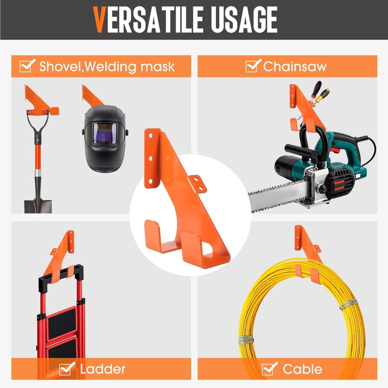 KETEBAIYI Chainsaw Hanger, Heavy Duty Chain Saw Stand 3-in-1 Wall