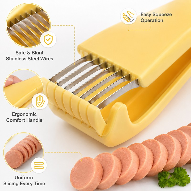 Stainless Steel Banana Slicer for Kitchen Food Prep – Quick