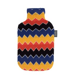 Fashy 67446 01 Hot Water Bottle 2.0 L with Knitted Cover