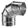 DuraVent B 90DEG Vent Elbow, 3, Aluminum