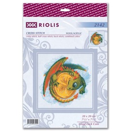 RIOLIS Counted Cross Stitch Kit 7.75"X7.75"-Good Luck Coin