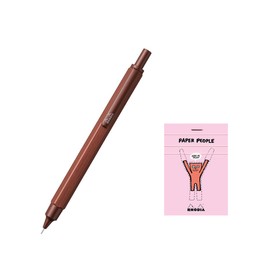 Rhodia Mechanical Pencil, Script, 0.02 inches (0.5 mm), Hexagonal Shank, Aluminum Body, Hairline Processing, Mechanical Pencil, Maroon Brown, RHODIA No. 11 with Block Rodia cf9347jjjset