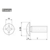 Osato 62610 Stainless Steel Screw Truss Head, Thickness 0.2 inches
