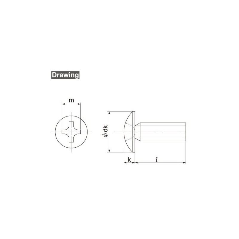 Osato 62610 Stainless Steel Screw Truss Head, Thickness 0.2 inches