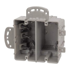 Southwire MSBMMT2G 2 Gang Multi Mount Device Box with Depth Adjustable, Heavy Duty 42lb, Gray
