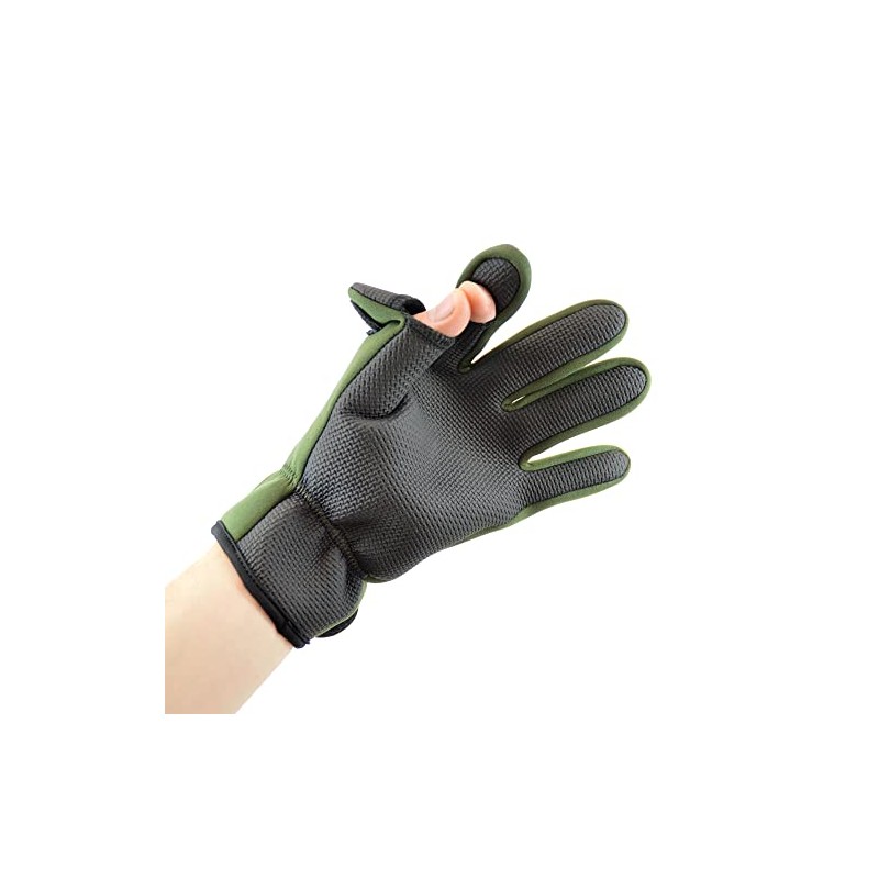 Mens Undercover Fishermans Neoprene Gloves GL640UCL Olive L/XL