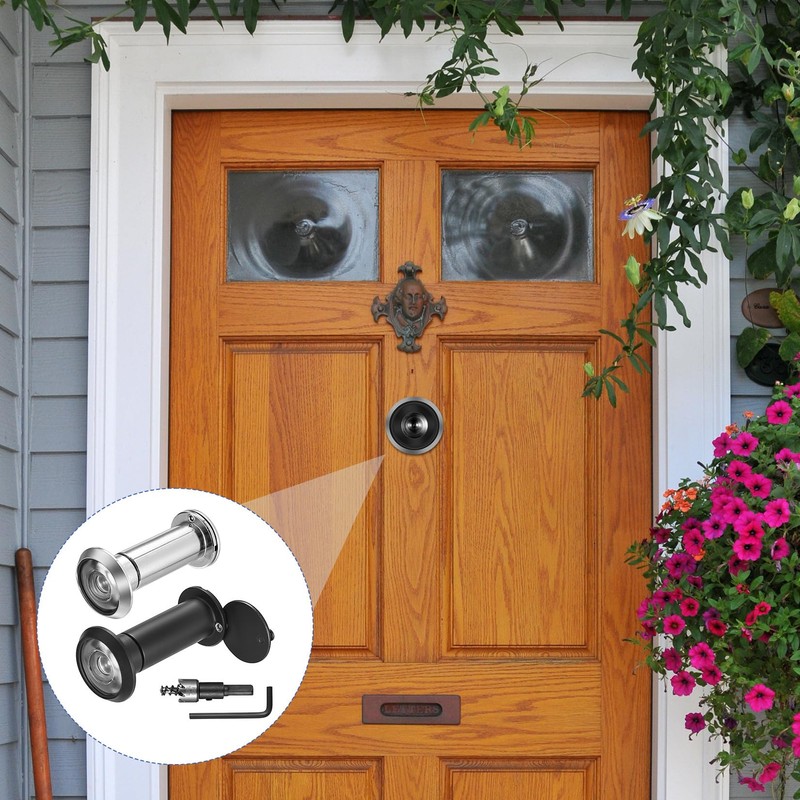 2 Pcs Door Viewer with Privacy Cover, 200° Wide Angle