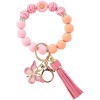 FBOUPYU Cute Silicone Beaded KeychainKey Chain Holder for Car Keys