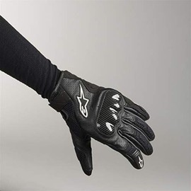 Alpinestars Black Sz M Alpinestars SMX-1 Air V2 Vented Leather Motorcycle Glove