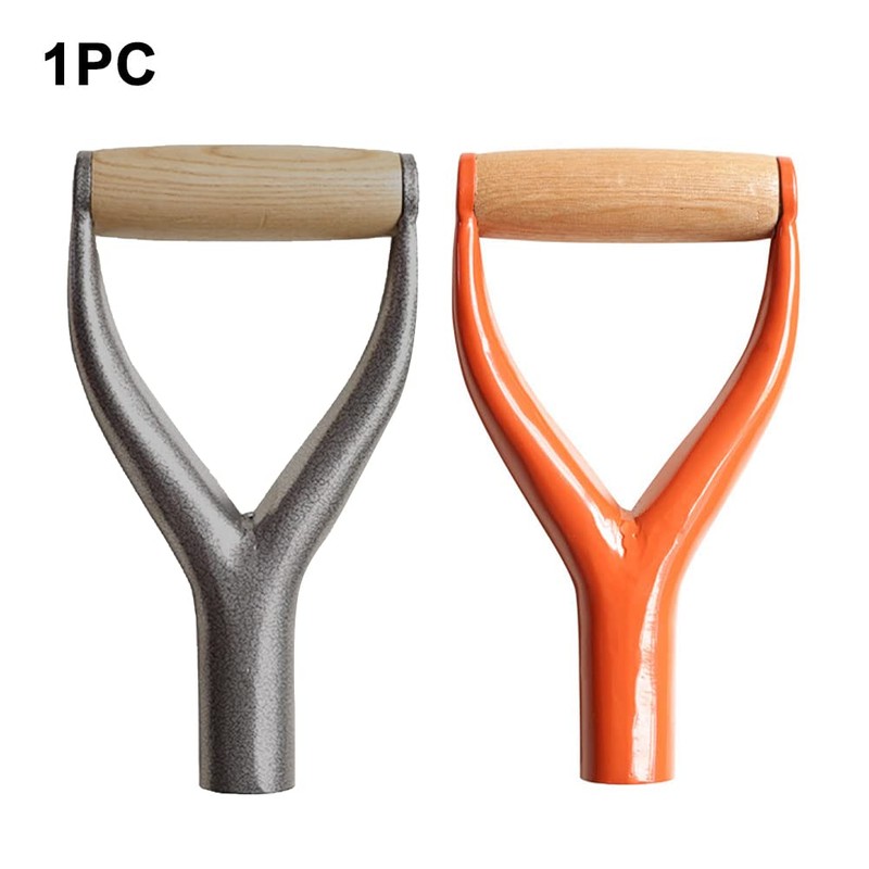 Shovel D Grip Handle,Metal Shovel Replacement Handle with Wooden Grip,31mm