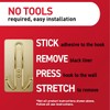 Command X-Large Satin Brass Triple Hook, 1 Hook, 3 Strips,