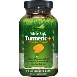 Irwin Naturals Whole-Body Turmeric+ - BioPerine Complex Enhanced Absorption - 60 Liquid Softgels
