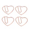 100Pcs Heart Shaped Paper Clips Iron Decorative Paperclips Set with