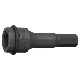 Tone 4AH-12L75 Semi-Long Hexagon Socket for Impact, 1/2 inch (12.7 mm) Insertion Angle 0.5 inch (12 mm), Width of Both Sides 0.5 inches (12 mm)